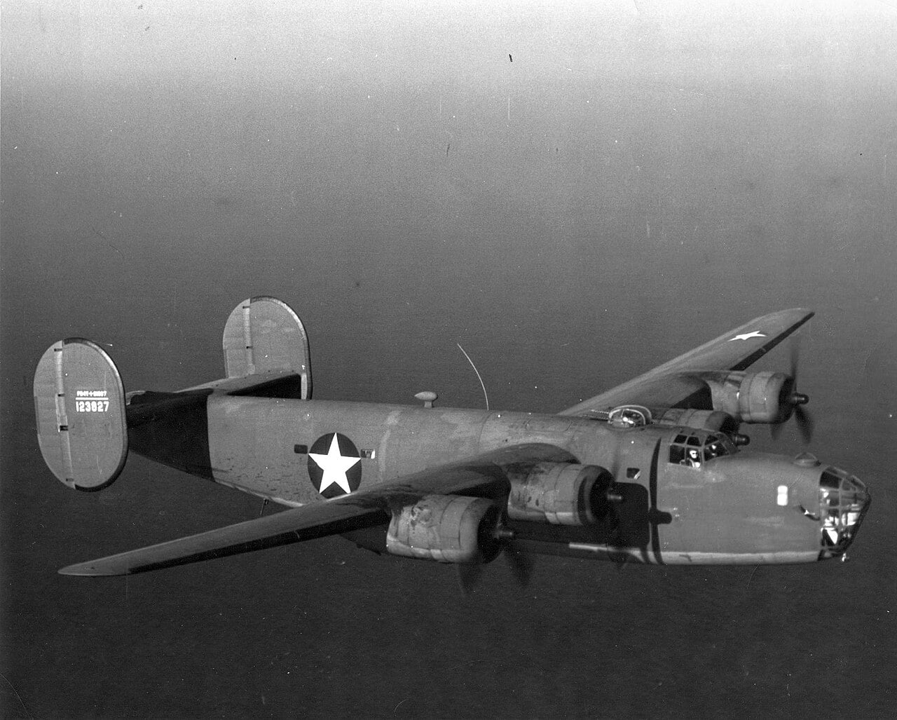 US Navy PB4Y-1 Liberator in flight A US Navy PB4Y-1 Liberator, the type converted into the Aphrodite drone
