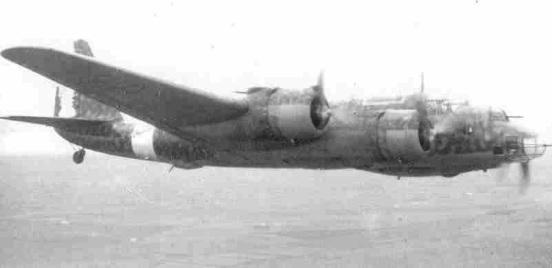 Piaggio P.108 four-engine bomber in flight