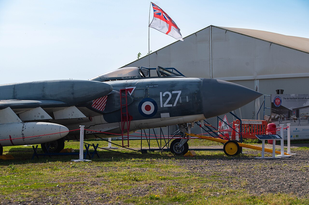 Sea Vixen FAW.2 preserved at the de Havilland Aircraft Museum
