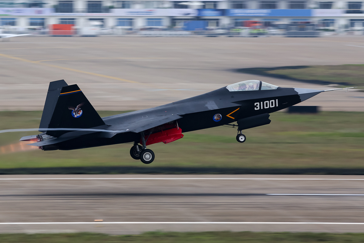 Shenyang J-31 FC-31 demonstrator at Zhuhai, predecessor of the J-35
