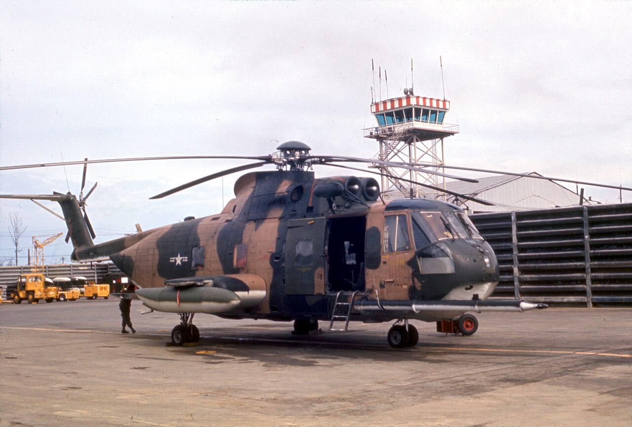 Sikorsky HH-3E Jolly Green Giant of the 37th ARRS at Da Nang Air Base, Vietnam, 1970