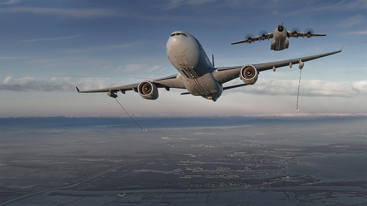 Repostaje del A330 MRTT y del A400M