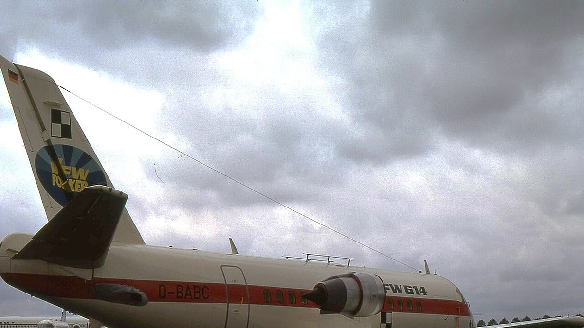 VFW-Fokker 614 VFW-Fokker 614 mit über den Tragflächen laufenden Motoren