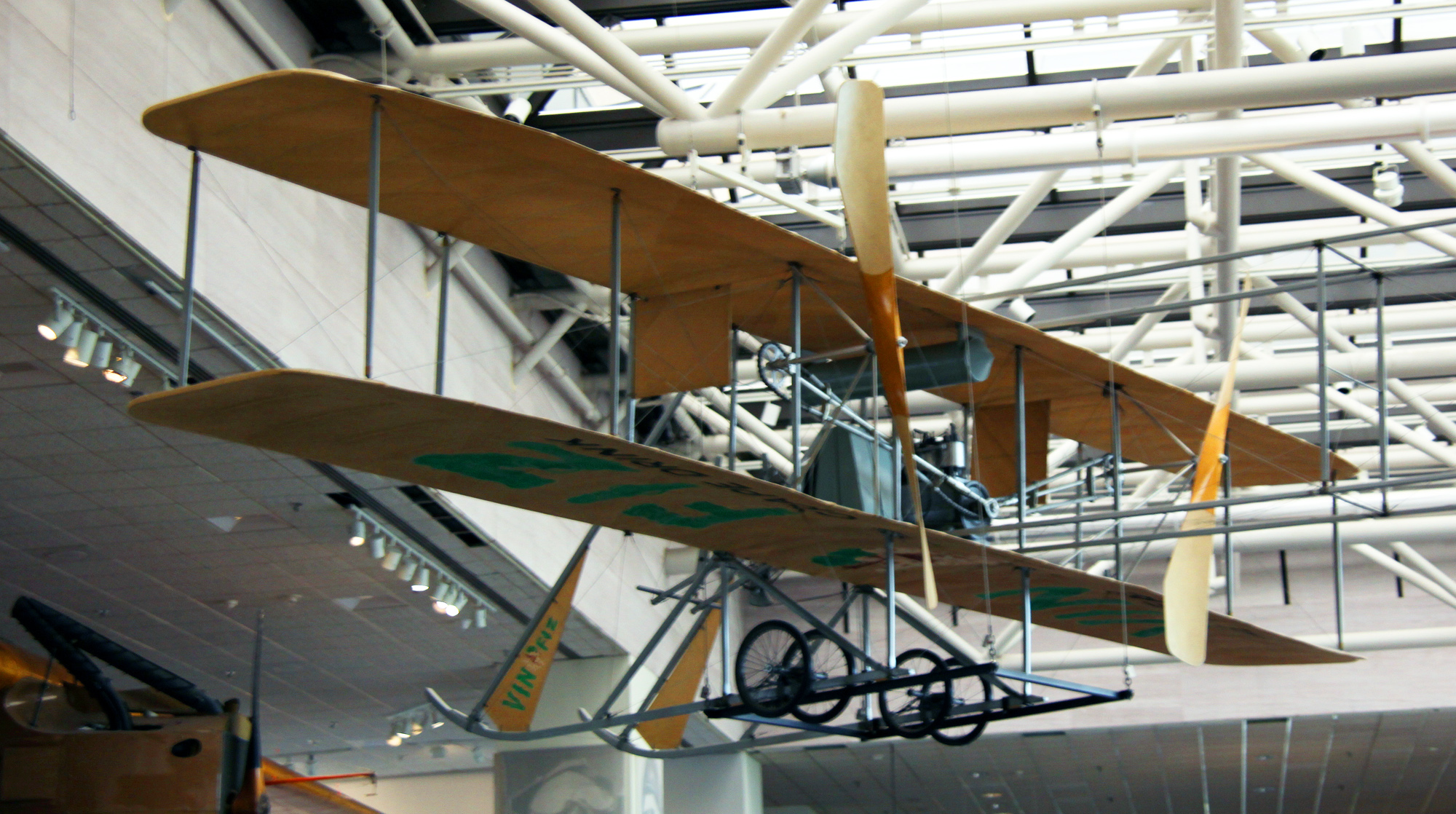 The Vin Fiz today, preserved at the Smithsonian’s National Air and Space Museum in Washington, D.C.