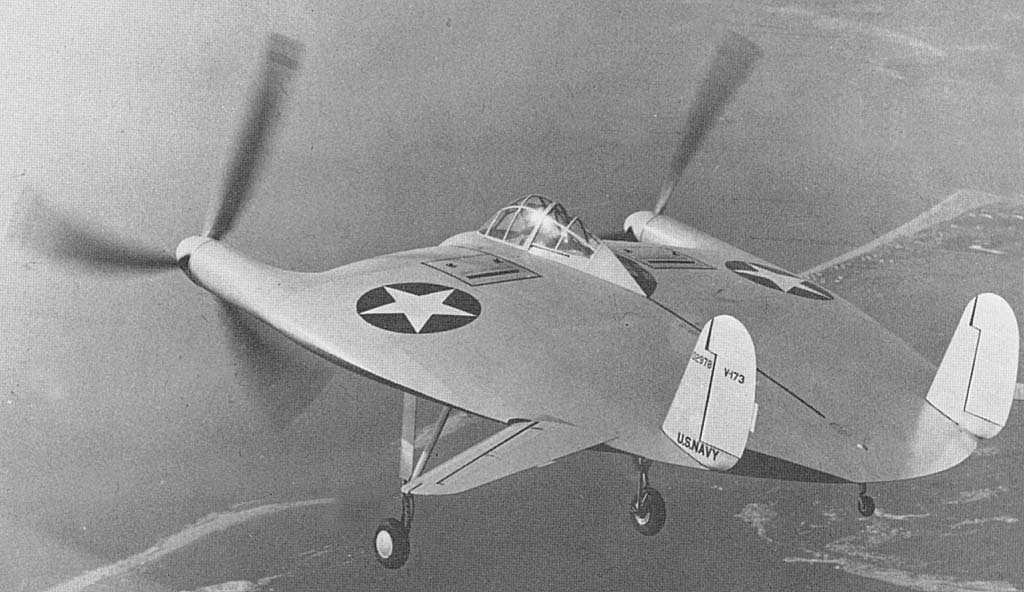 Vought V-173 im Flug