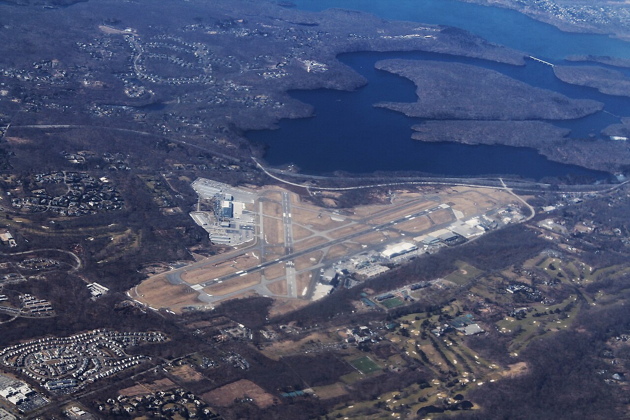 Aerial view of Westchester County Airport