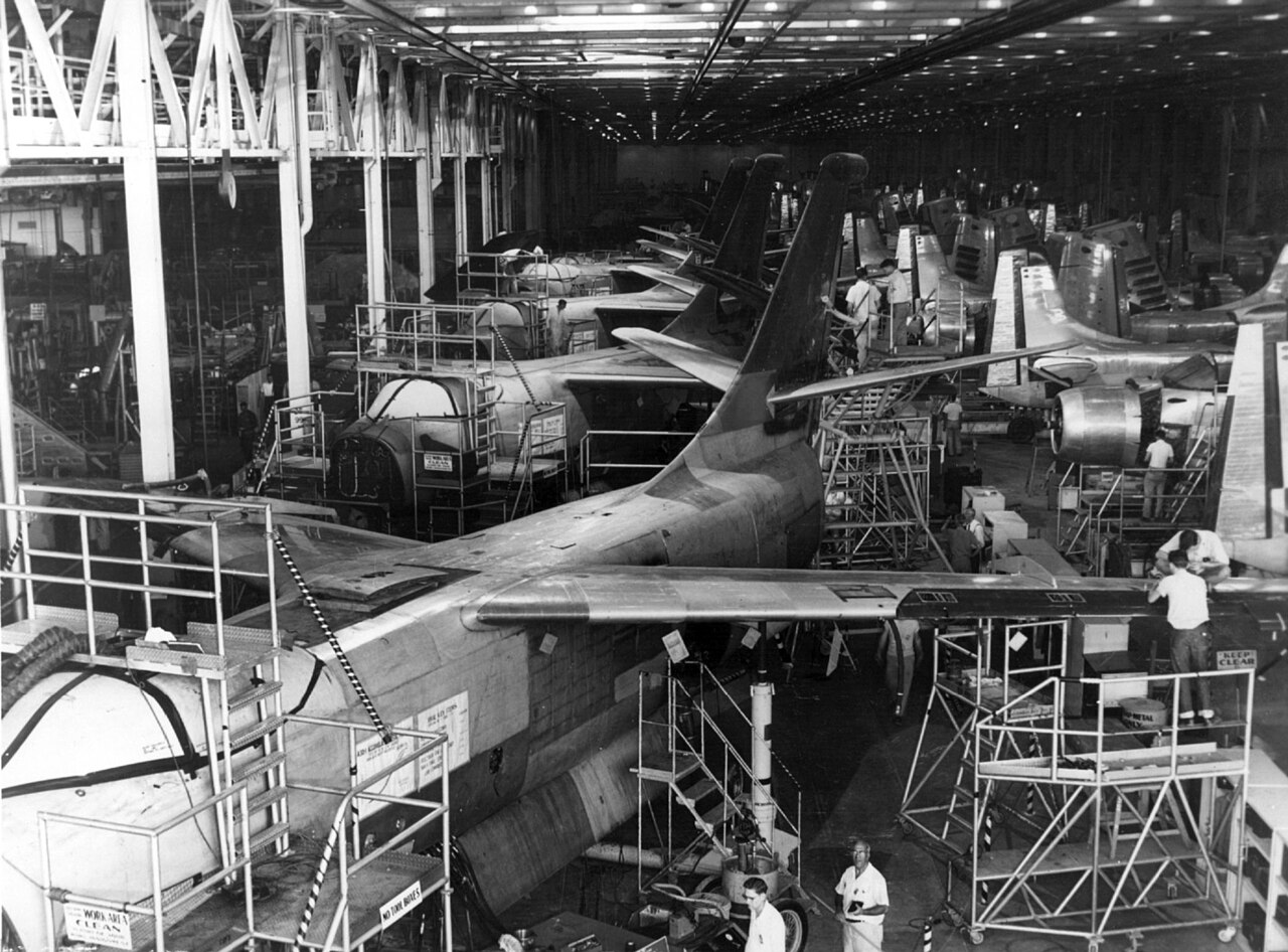 A-3 Skywarrior assembly line