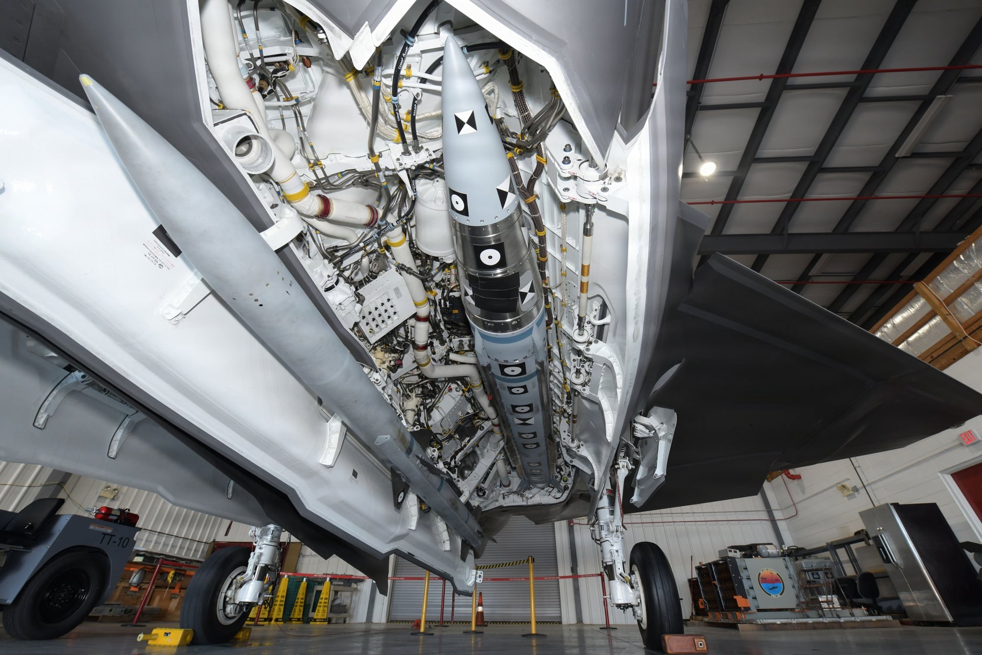AIM-424 LRAAM mounted in the internal weapons bay of an F-35C Lightning II