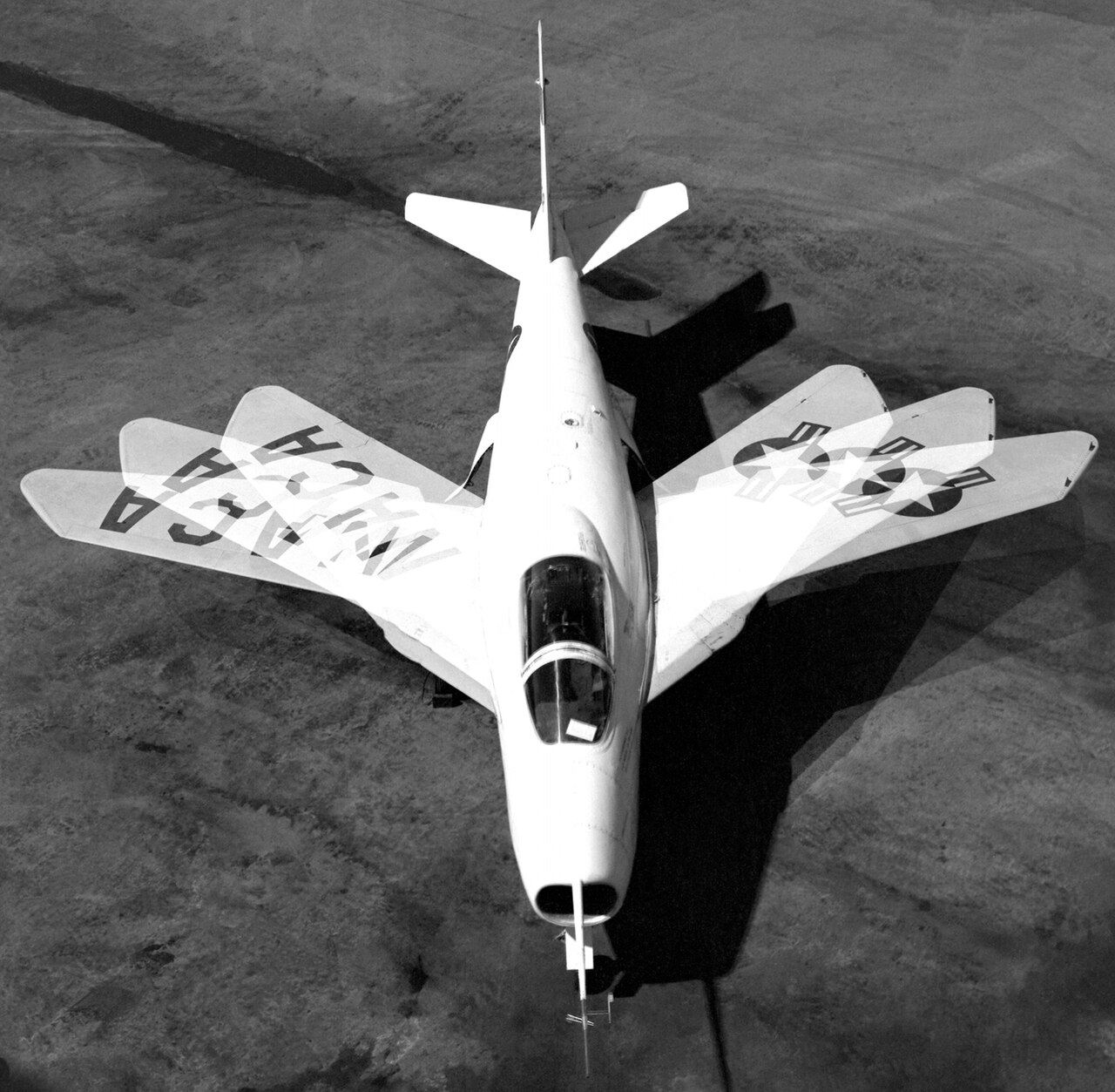 Bell X-5 wing sweep positions
