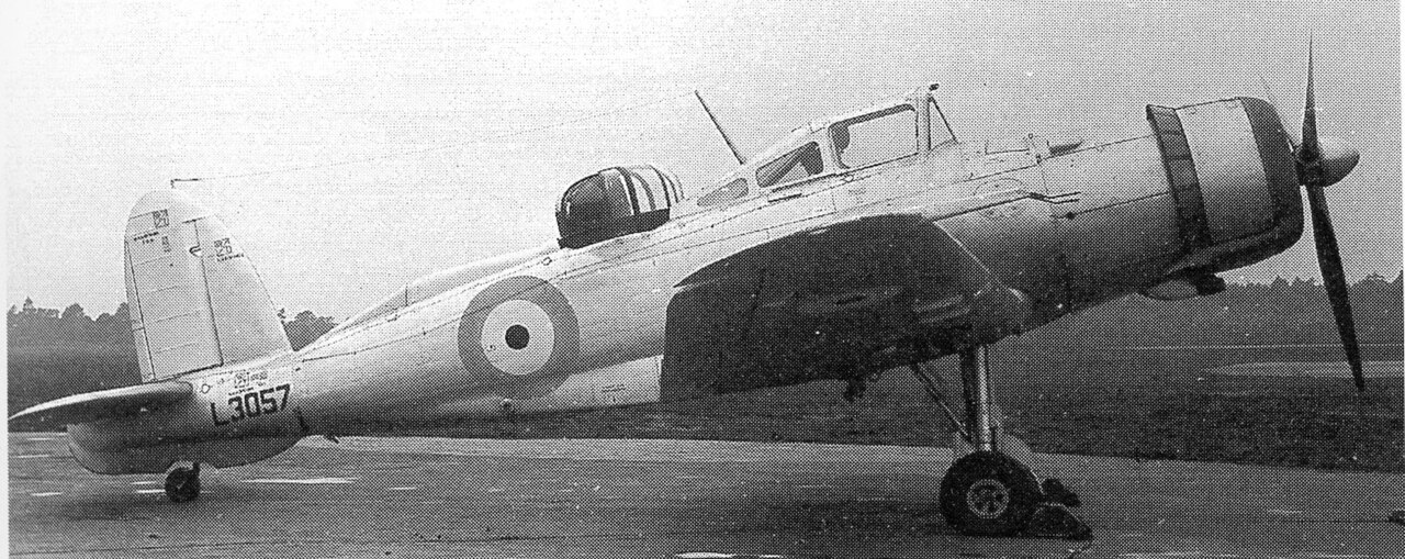 Prototipo Blackburn Roc L3057, 1939 Prototipo del caccia a torretta Blackburn Roc L3057 nel 1939
