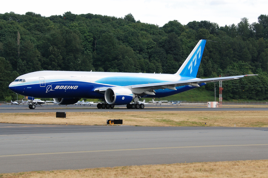 A Boeing 777 Freighter of the type flown by National Airlines