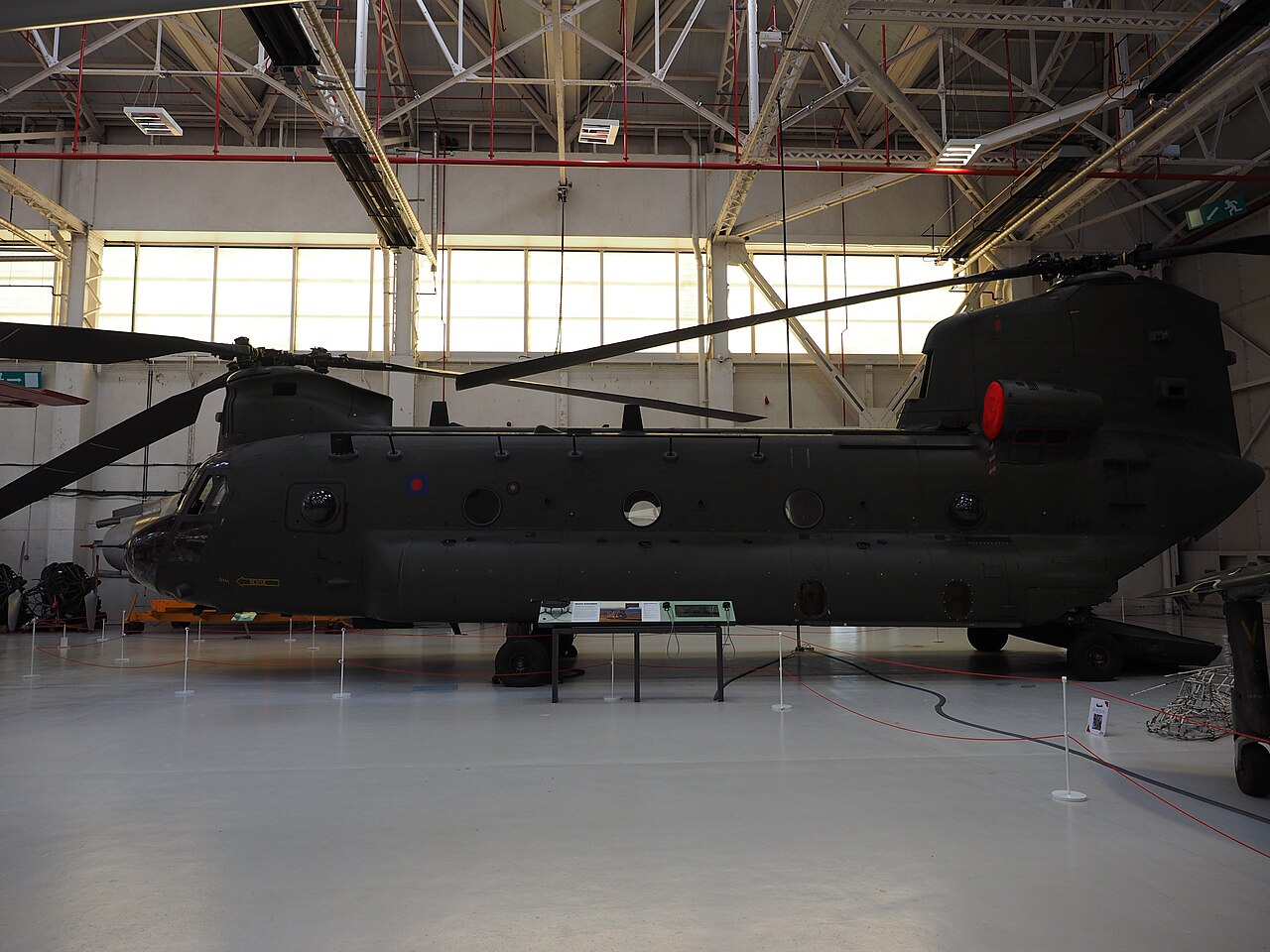 Bravo November ZA718 Chinook conservé au musée de la RAF de Cosford