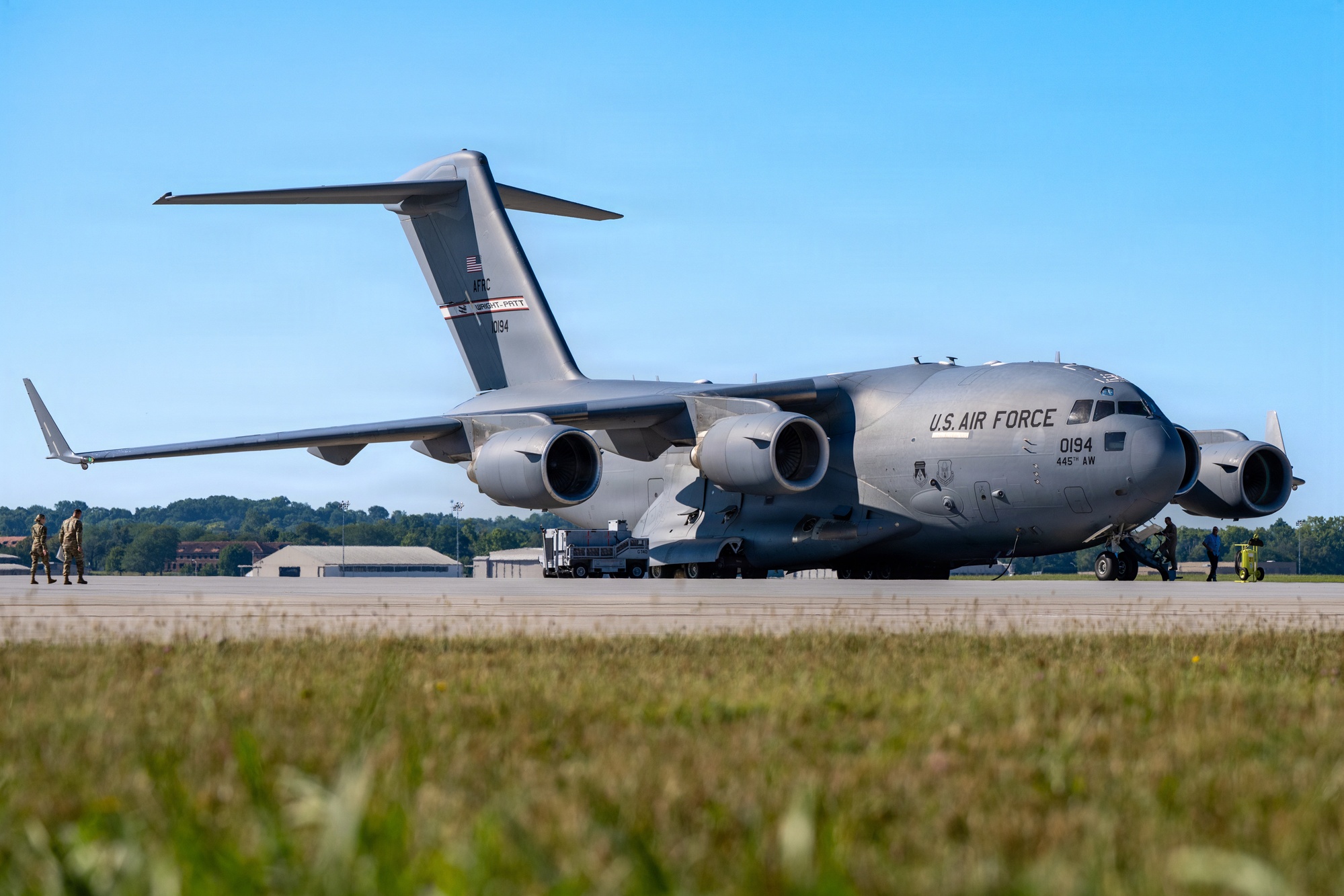 El C-17 Globemaster III, número de cola 0194, ha regresado a Wright-Patterson.