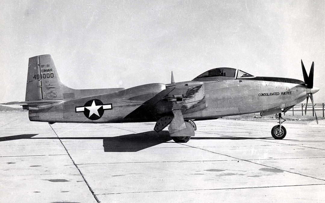 XP-81, el primer caza de escolta turbohélice de Estados Unidos.