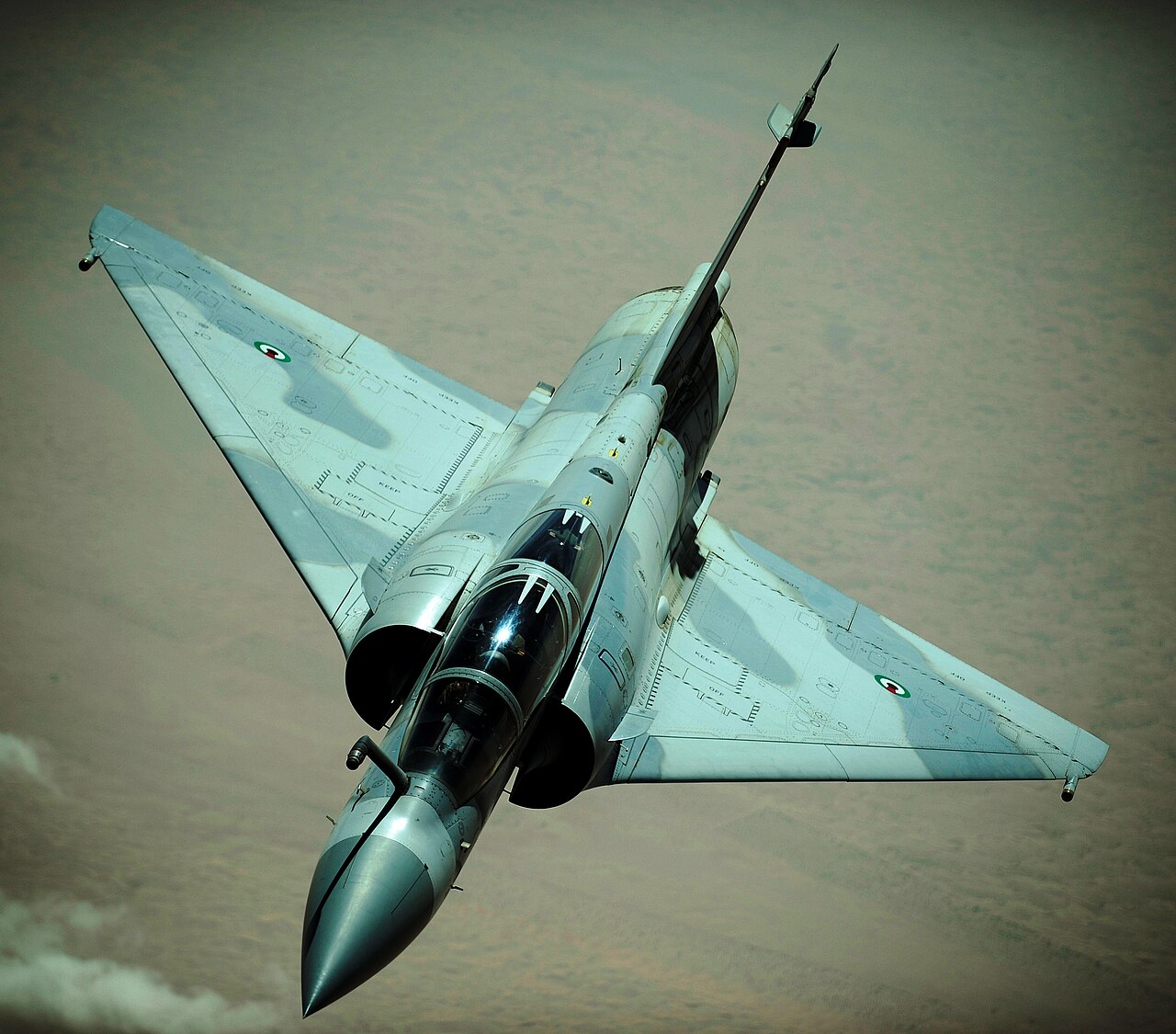 An Emirati Mirage 2000 on a training mission