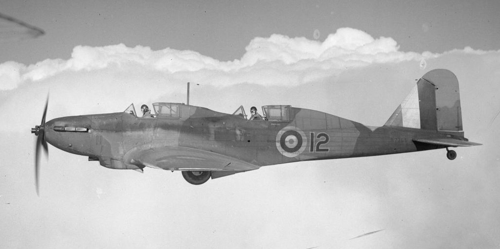 Fairey Battle light bombers of the Royal Air Force in formation