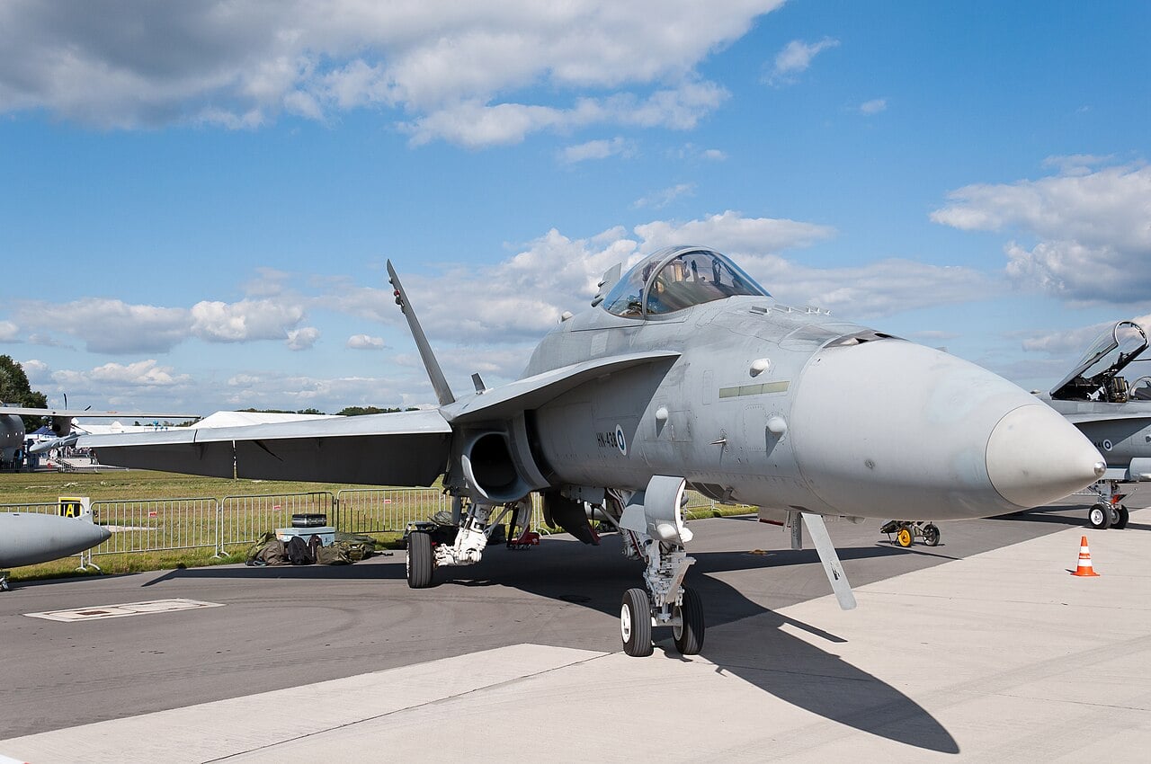 F/A-18C Hornet HN-438 de l'armée de l'air finlandaise Un F/A-18C Hornet de l'armée de l'air finlandaise