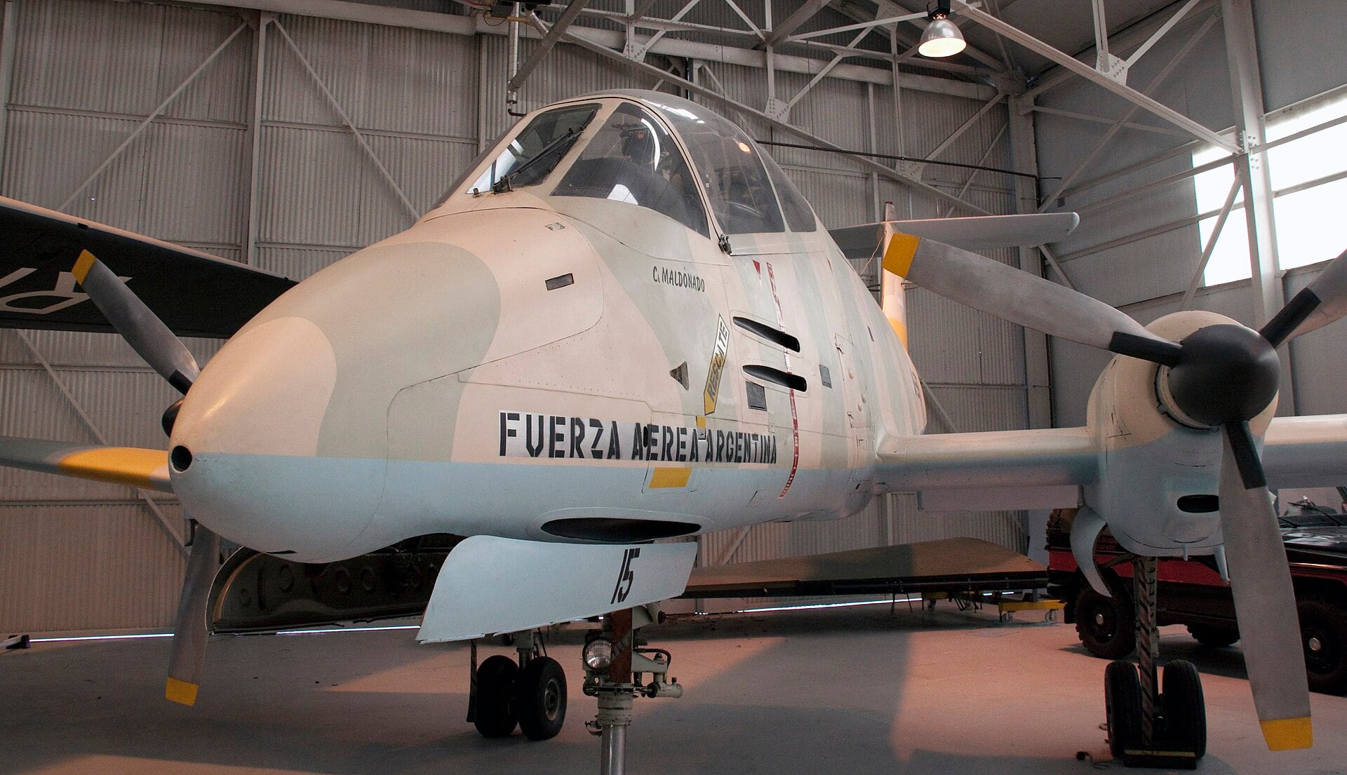 A Falklands-veteran FMA IA 58 Pucara preserved in Britain