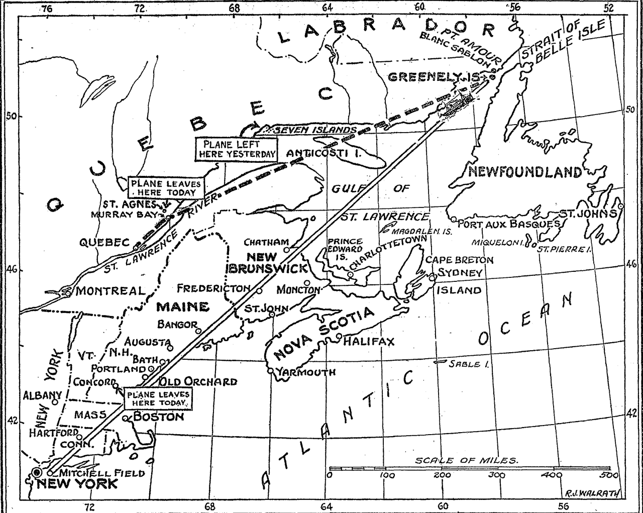 Eine Karte der Bremer Hilfsexpeditionen zur Greenly-Insel aus dem Jahr 1928.