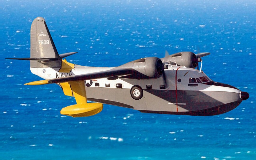 Das fliegende Boot, das für dich auf den Wellen landete