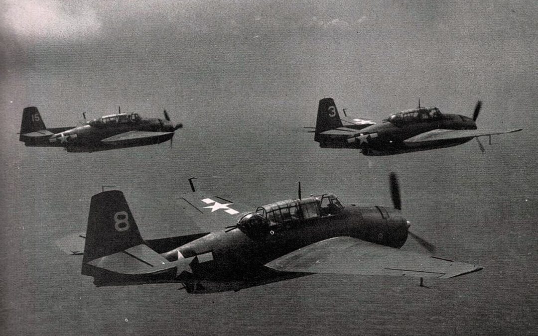 TBF Avenger in Midway: Sechs sind ausgeschieden, einer ist zurückgekommen