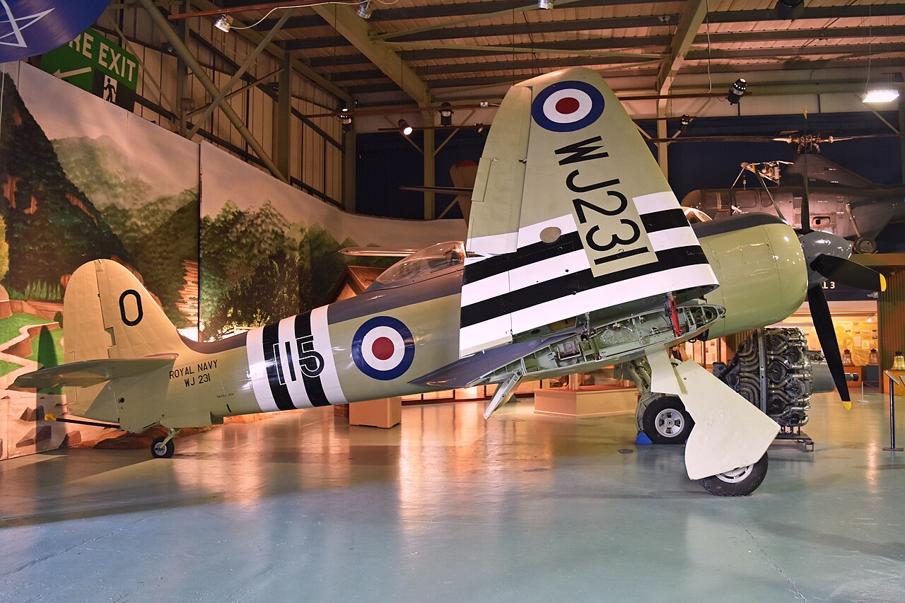 Un Hawker Sea Fury FB.11, le dernier chasseur à moteur à pistons de la Royal Navy