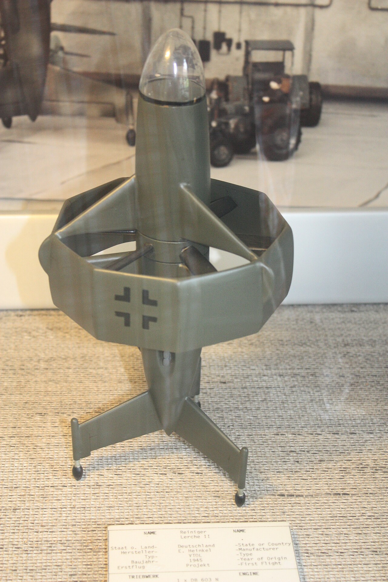 Detail of the Heinkel Lerche model