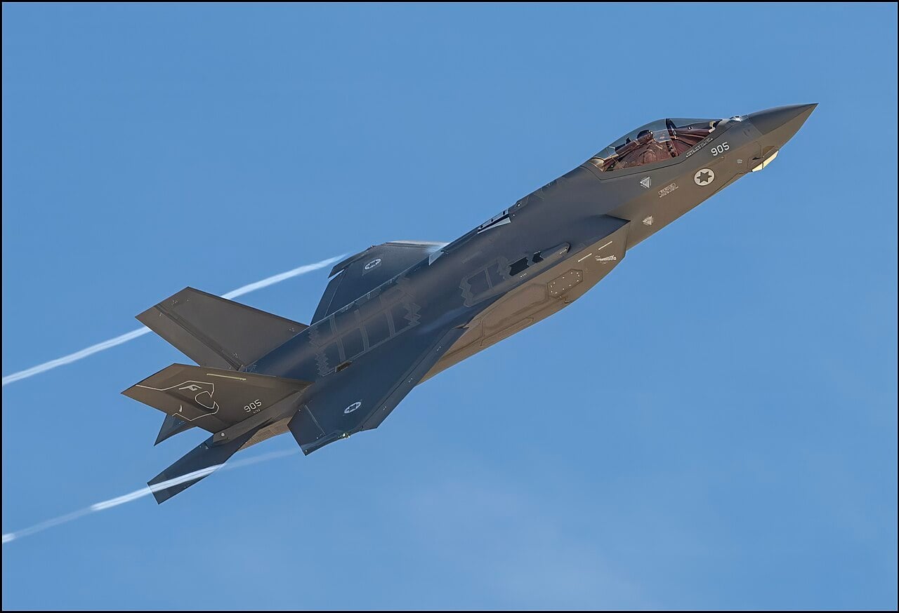 Israeli Air Force F-35I Adir stealth fighter in flight