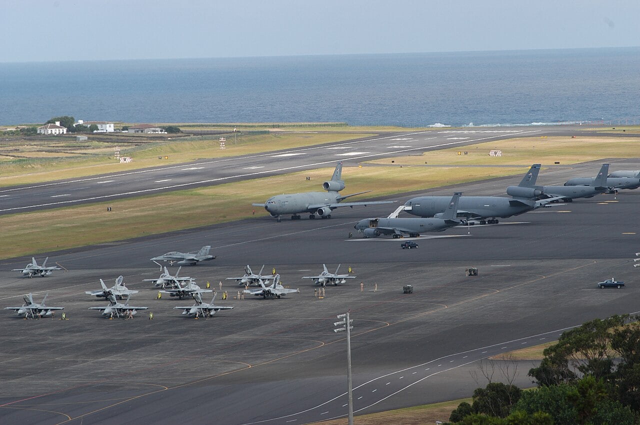 Lajes Field on Terceira in the Azores