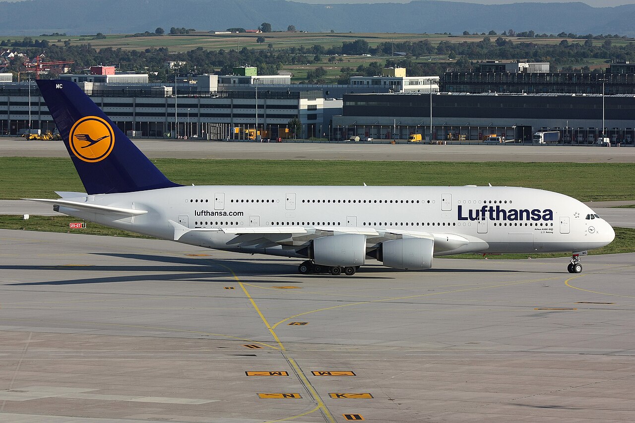 A Lufthansa Airbus A380