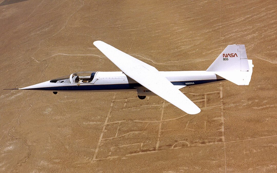 NASA AD-1: Das Flugzeug mit einem seitlich schwenkbaren Flügel