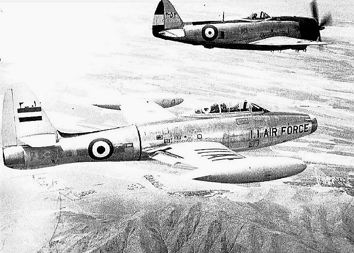 Republic P-47 Thunderbolt and F-84 Thunderjet