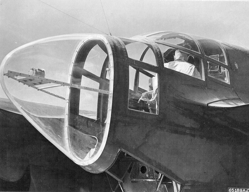 Vista posteriore del Northrop P-61 Black Widow