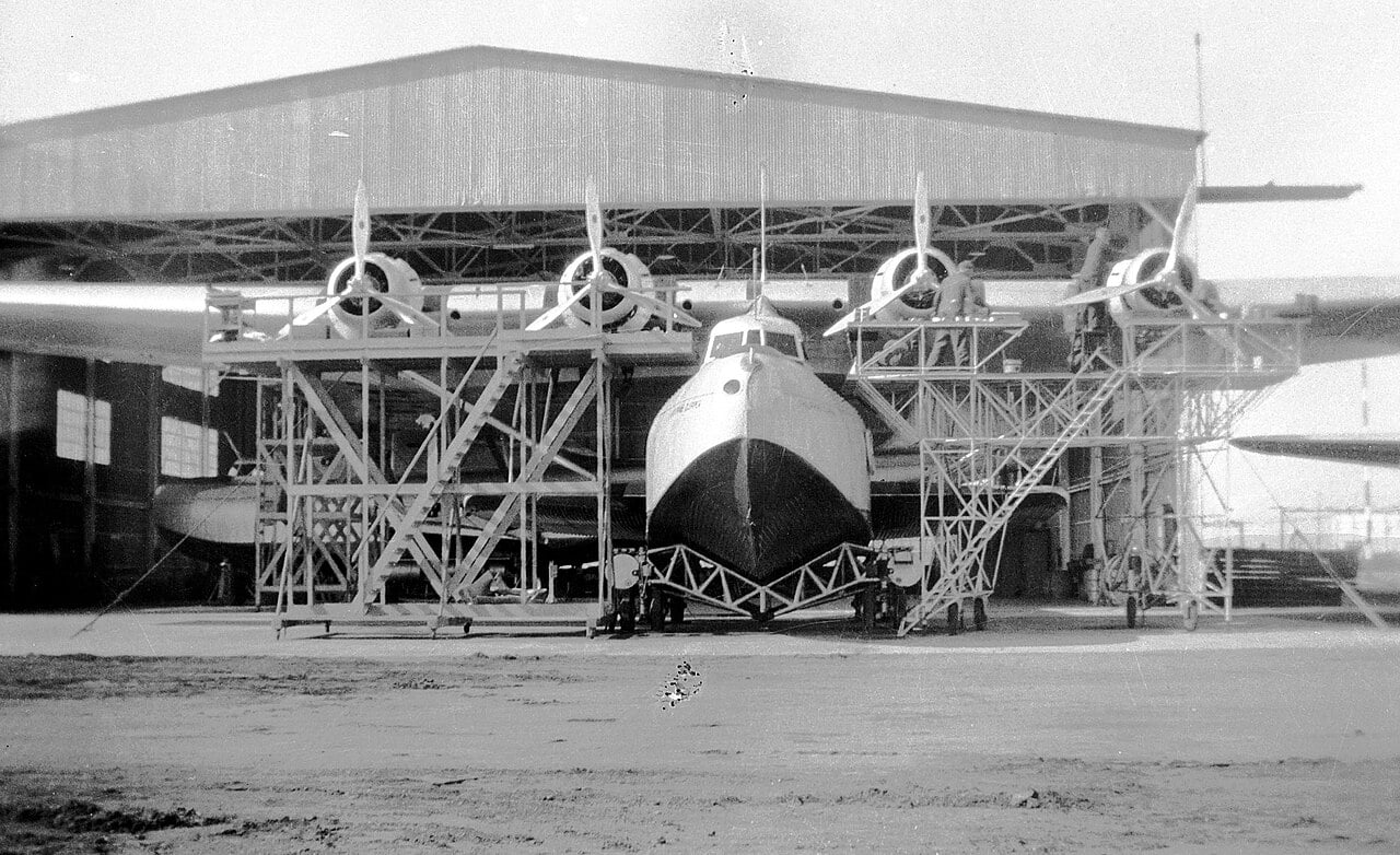 Hangar de Pan American Airways en Alameda, California, 1936.