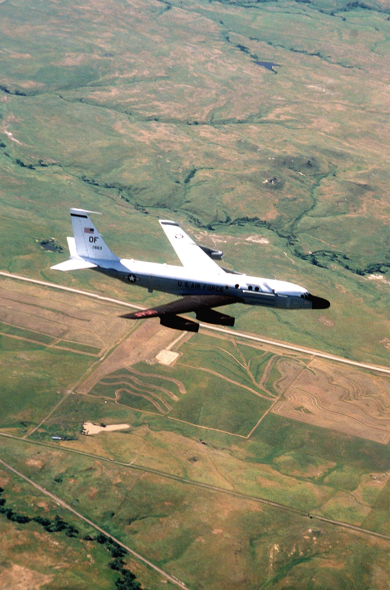 An RC-135S Cobra Ball over North Dakota