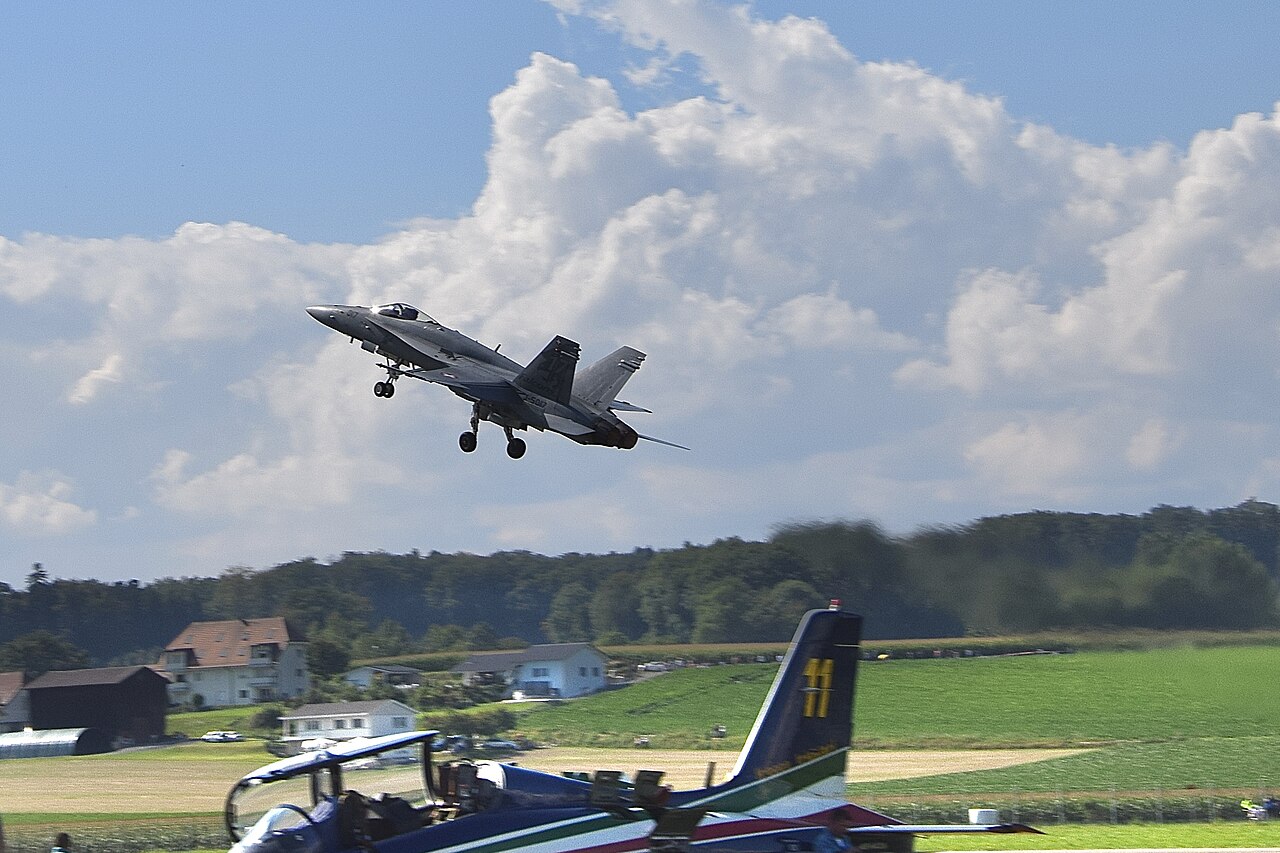 A Swiss Air Force F/A-18 Hornet