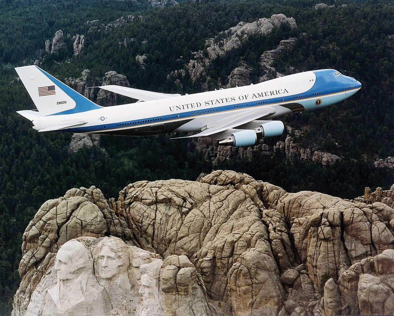 Il presidente che non era a bordo dell'Air Force One The VC-25A that serves as Air Force One