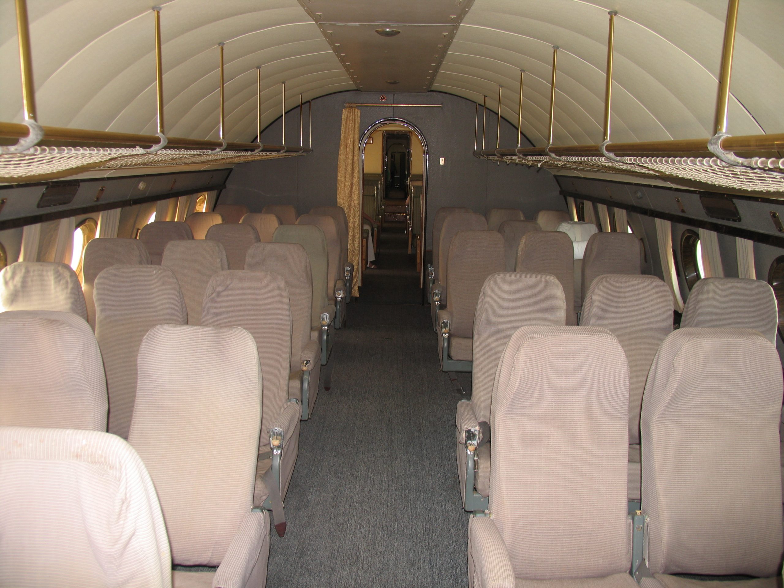 La cabine passagers d'un Tupolev Tu-114
