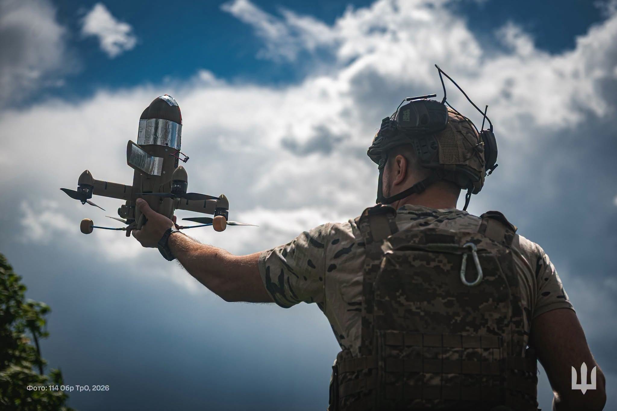 Lancement d'un drone intercepteur ukrainien Sting