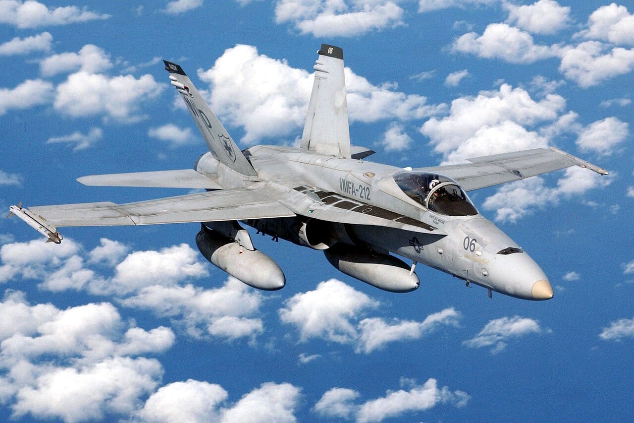 A U.S. Marine Corps F/A-18 Hornet