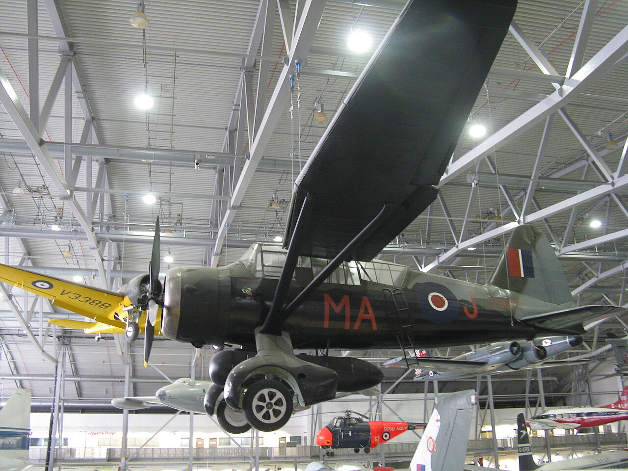 A Westland Lysander preserved at Duxford