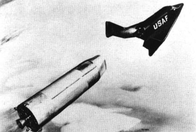 X-20 Dyna-Soar separating from its booster, 1961 concept art