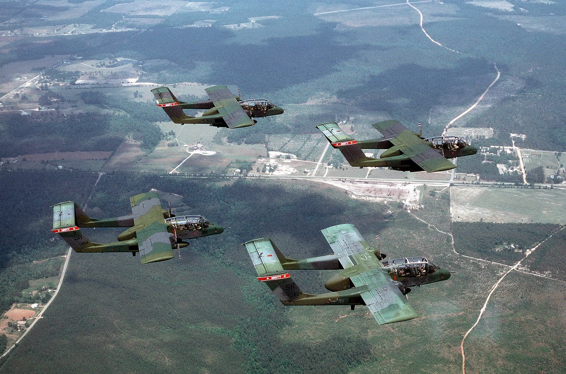 20th Tactical Air Support Squadron OV-10 Broncos Four OV-10 Broncos of the 20th Tactical Air Support Squadron, Steven Bennett’s unit, in formation in 1990