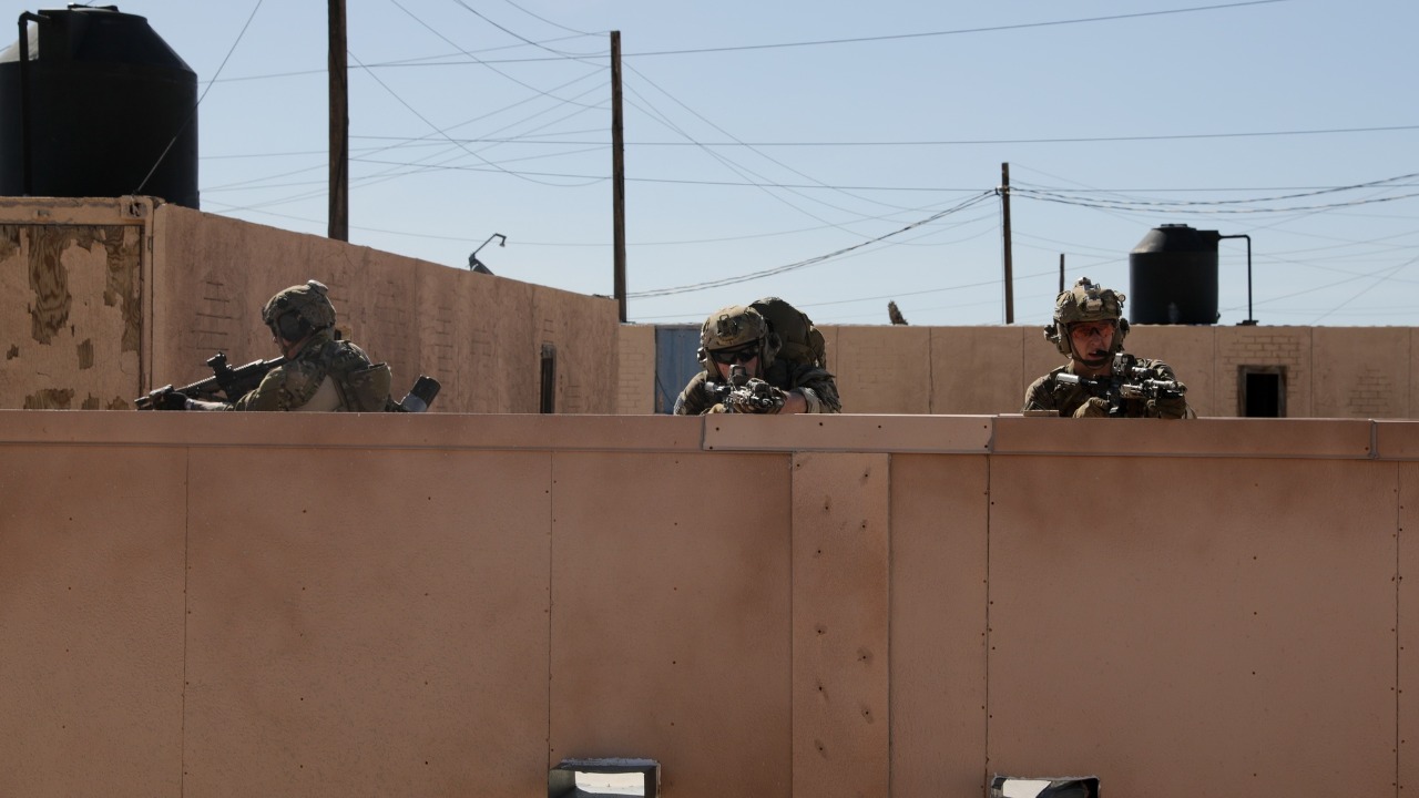 Soldiers of the 75th Ranger Regiment during human-machine integration experiments at Project Convergence Capstone 4