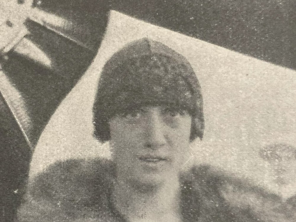 Portrait of the French aviator Adrienne Bolland, 1924