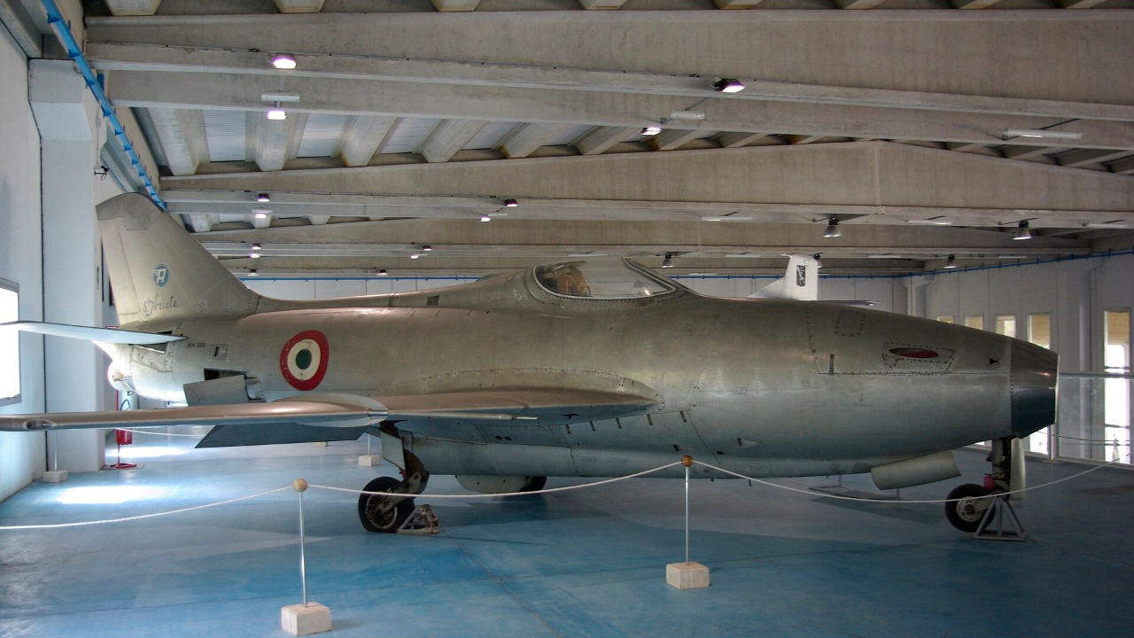 The preserved Aerfer Ariete MM569 at the Italian Air Force Museum, Vigna di Valle