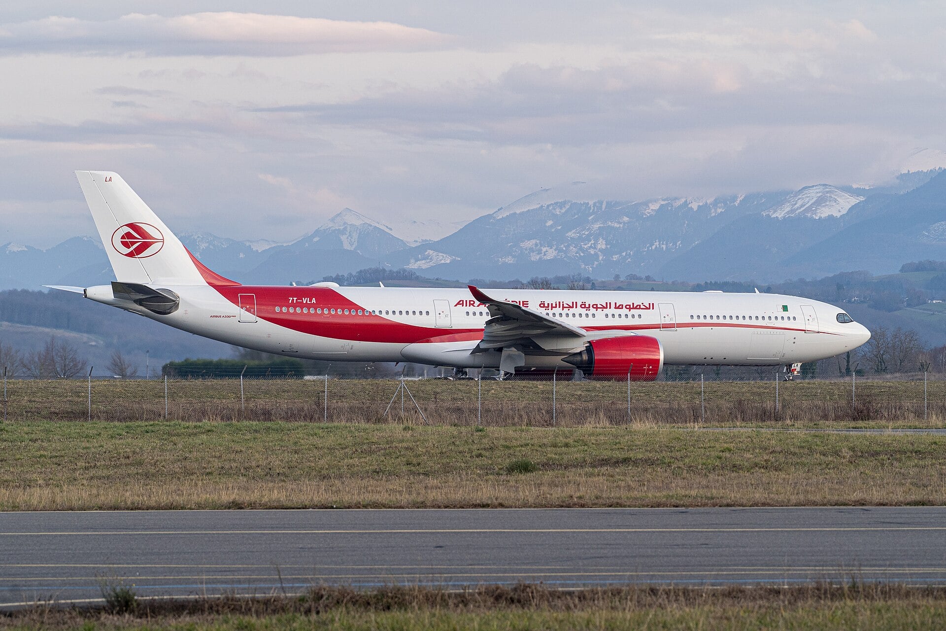 An Air Algerie Airbus A330neo on the ground