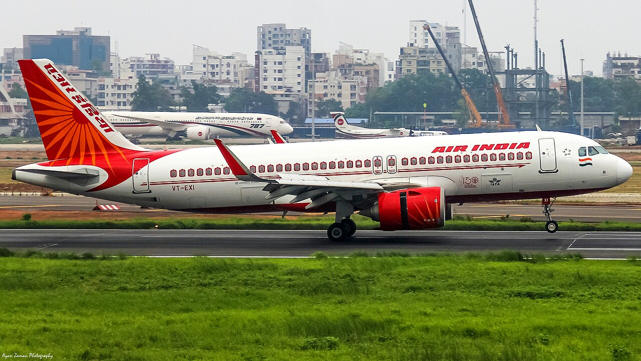 Un Airbus A320-251N de Air India en Dhaka