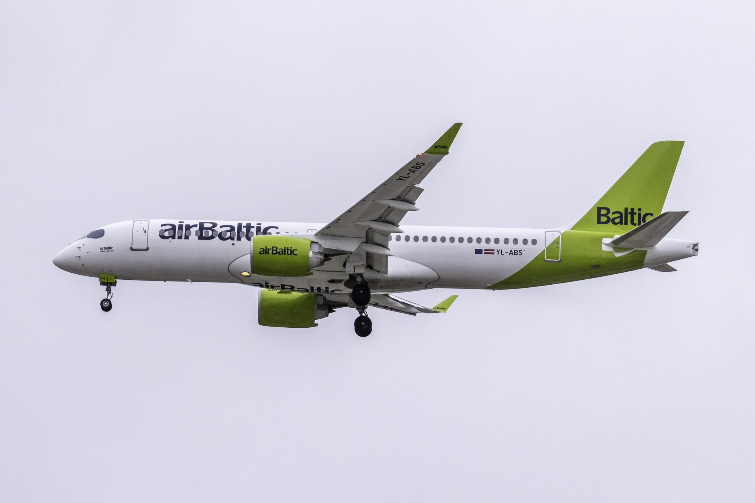airBaltic Airbus A220-300 YL-ABS landing at Visby