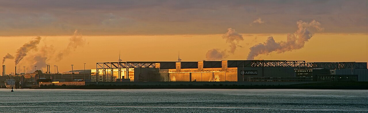 The Airbus plant at Hamburg-Finkenwerder
